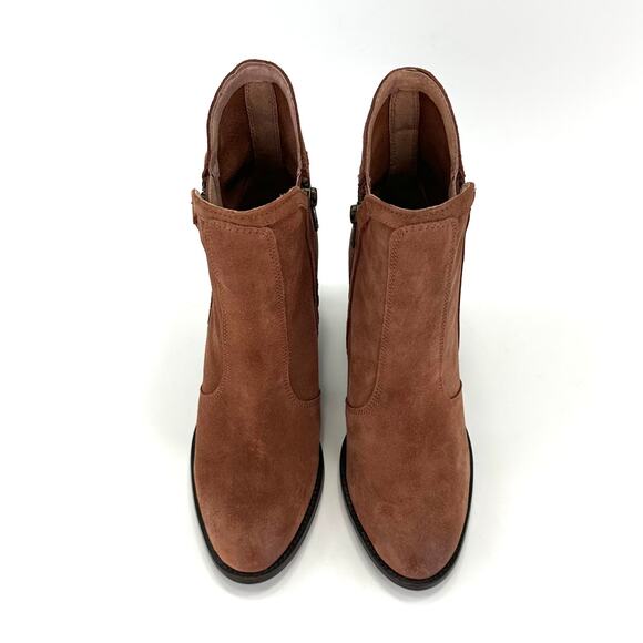 Seychelles Women Brown Heeled Ankle Boot Size 6.5 Suede Block Heel Padded New - Picture 4 of 15